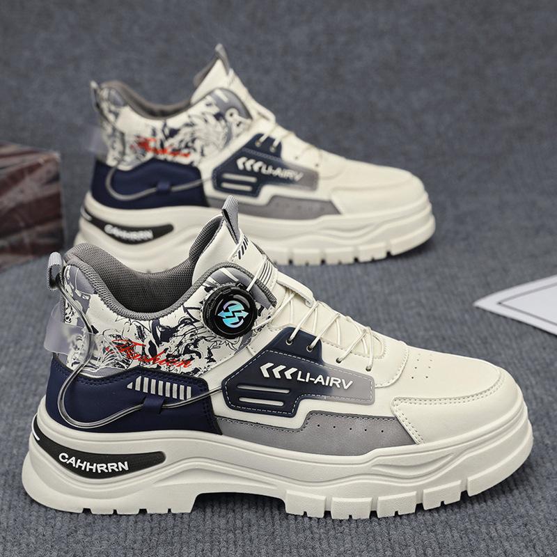 Мужская обувь Тренд Молодежная Повседневная Спортивная Board Shoes Мужские Белые Рабочие Martin Boots