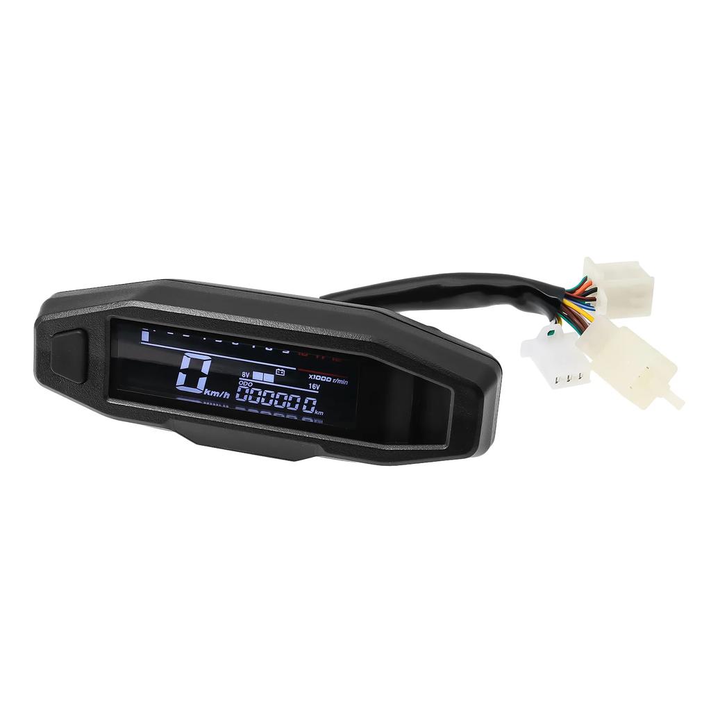 ZHIYUMotorcycle Speedometer Oil Gauge Tachometer Universal Digital Odometer Meter Instrument Cluster Turn Signal Light Indicator