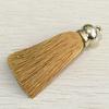 15*70 мм позолоченный колокольчик с шелковой кисточкой, подвеска для изготовления ювелирных изделий, брелок для ключей