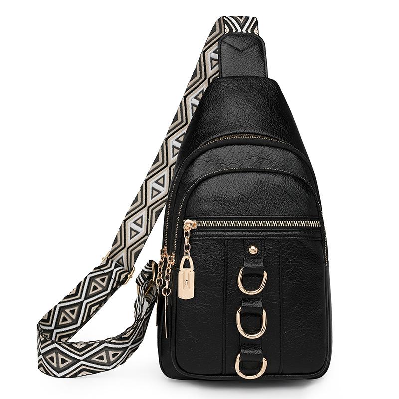 Женская сумка-ретро на грудь, однотонная сумка через плечо, поясная сумка