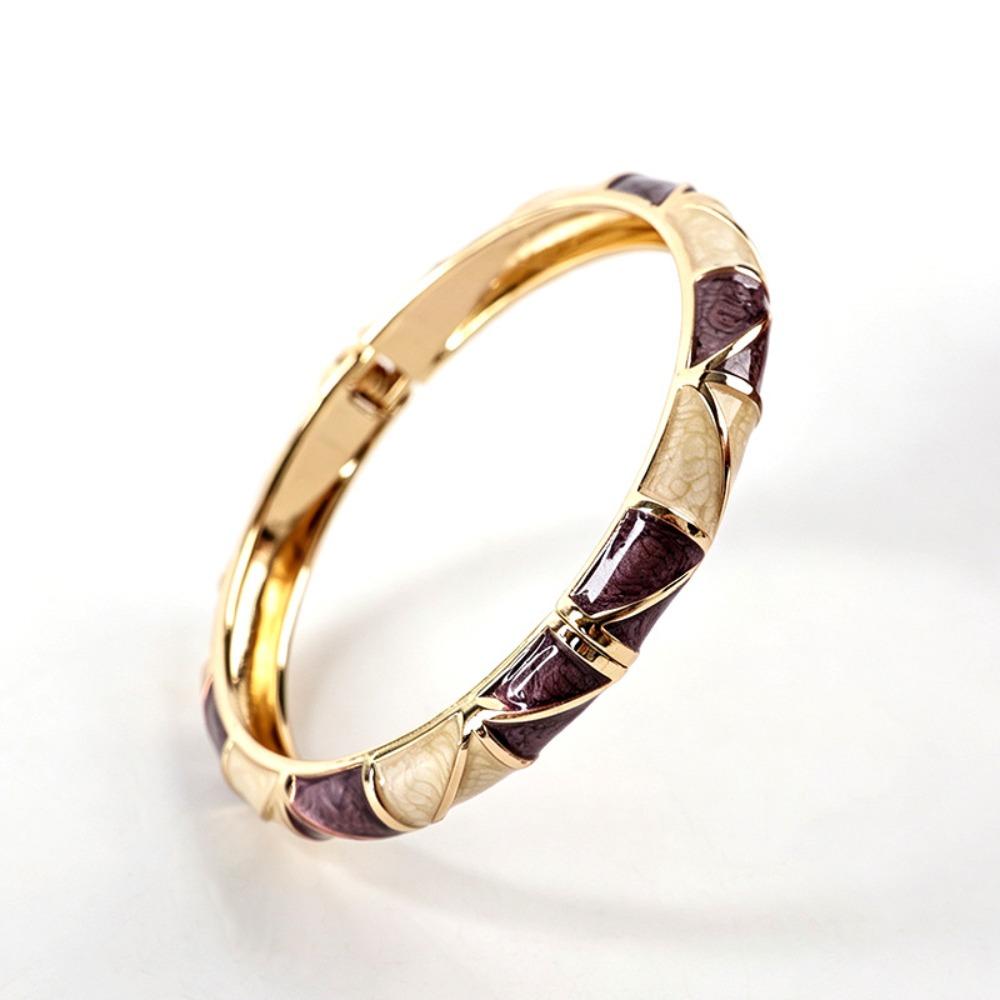 Willow Leaf Vintage Cloisonne Bangle Enamel Women's Hand Bracelet Gifts for Women Girl