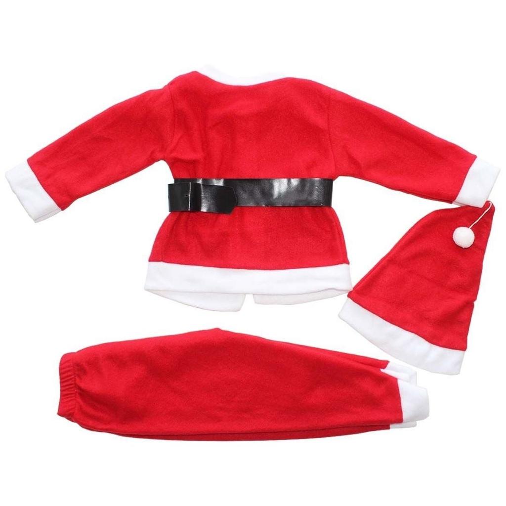 Унисекс красная шапка с поясом Санта-Клаус детский комплект