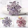 Fashion Rhinestone Flower Scarf Brooch Pin Wedding Party Jewelry Lady Gift