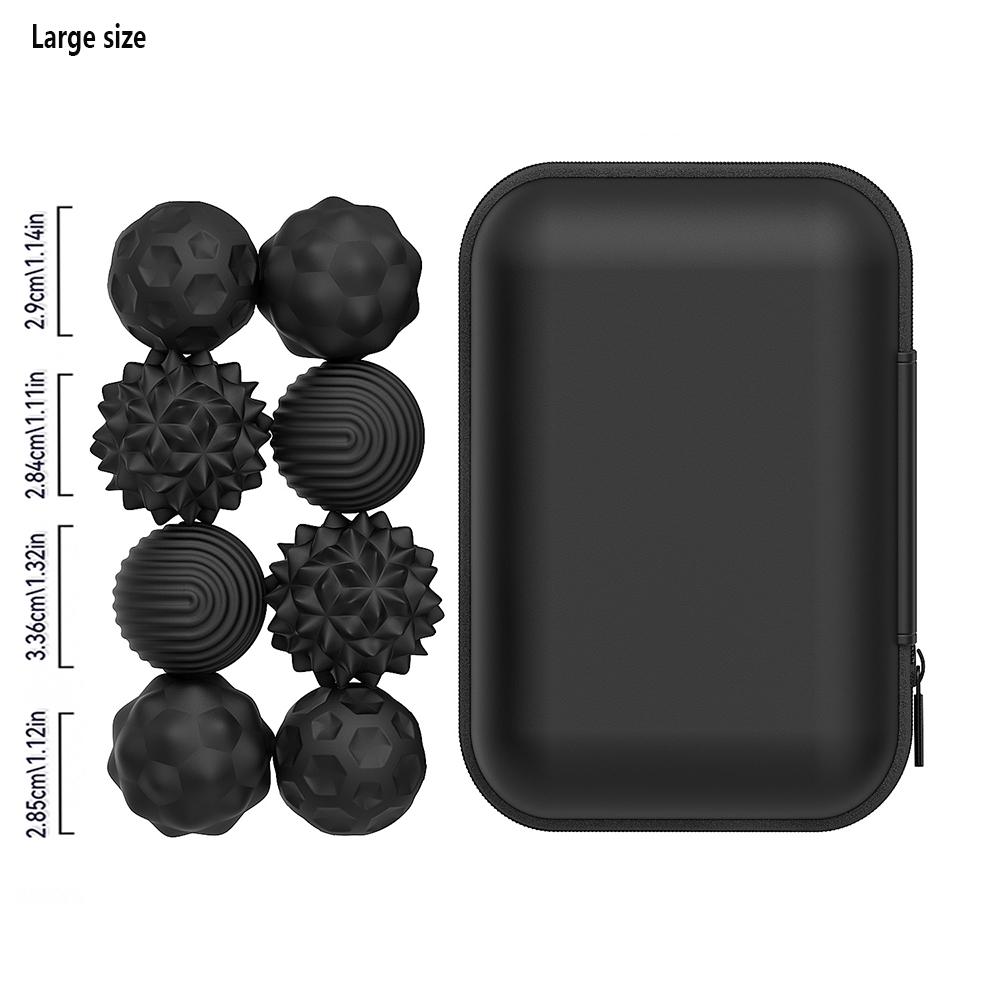 Магнитный сенсорный силиконовый мяч для рук, мягкий массажный тренировочный мяч с выпуклыми точками, массажный мяч для талии, спины и стоп, 4/8 штук