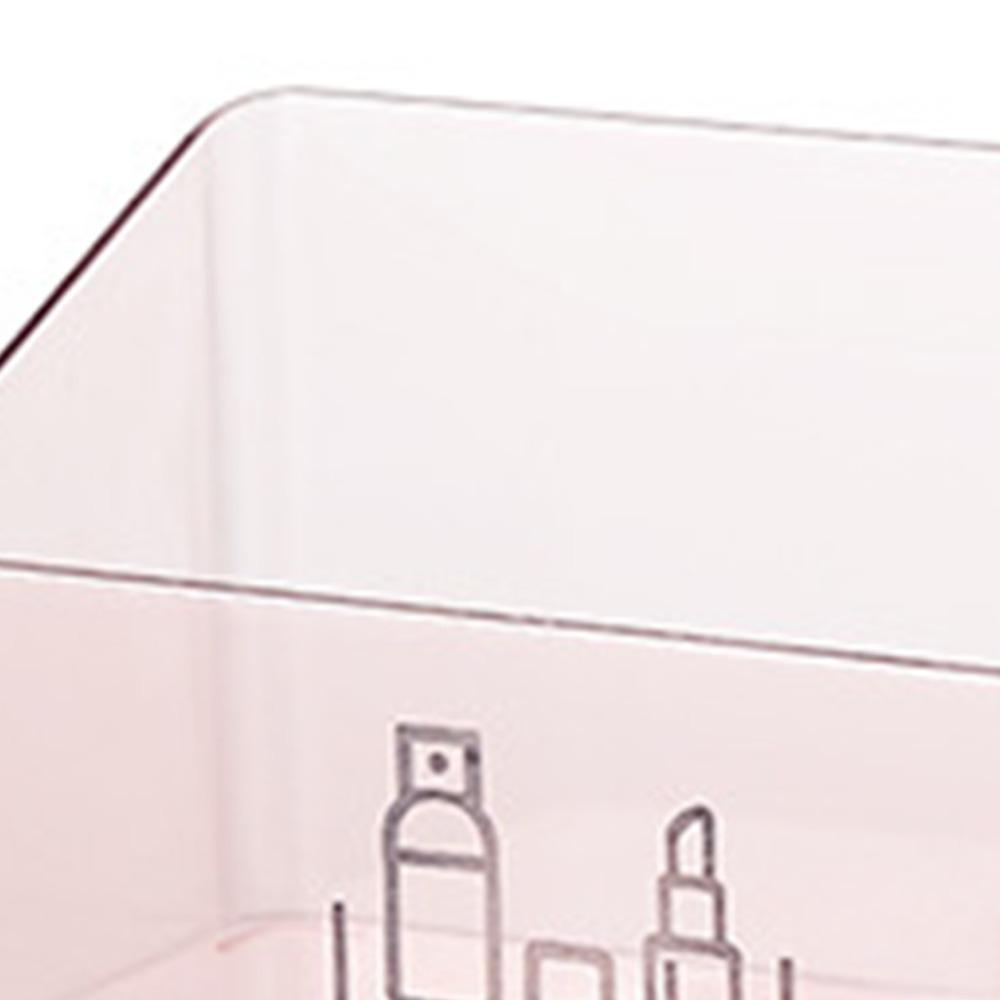 Rectangular Mirror Cabinet PS Cosmetic Makeup Organizer Jewelry Organizer Desk Storage Box Desktop
