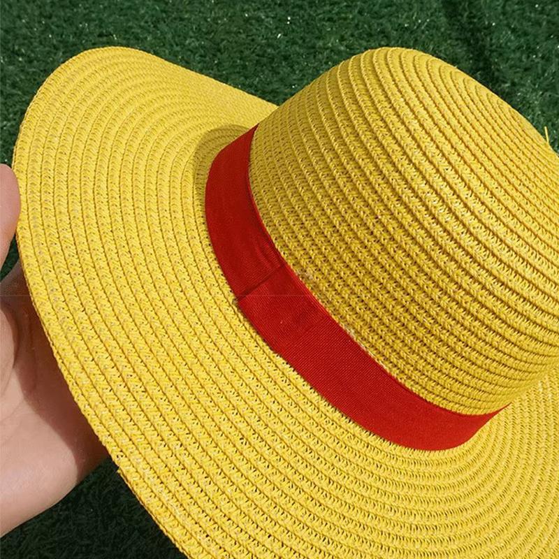Аниме One Piece Луффи Соломенная Шляпа Манки Д. Луффи Взрослый Косплей Плетеная Желтая Соломенная Шляпа Пляжные Шляпы Хэллоуин Вечеринка Костюм Реквизит