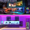 Keepsmile Ruban Led 30m (15mx2), Led Chambre Bluetooth, Bande Led Contrôlé par Télécommande APP4