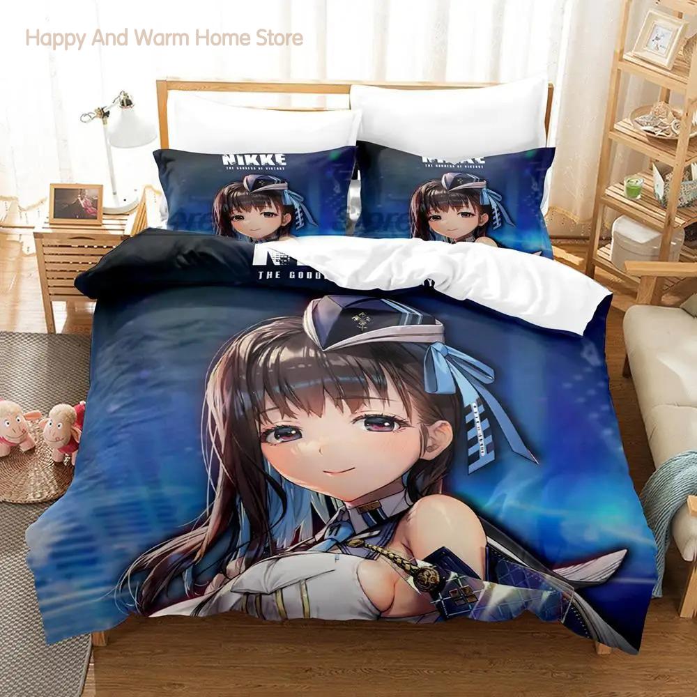 NIKKE 3D Print Anime Bedding Set Single Twin Full Queen King Size Duvet Cover Sets for Adult Boys Bedroom