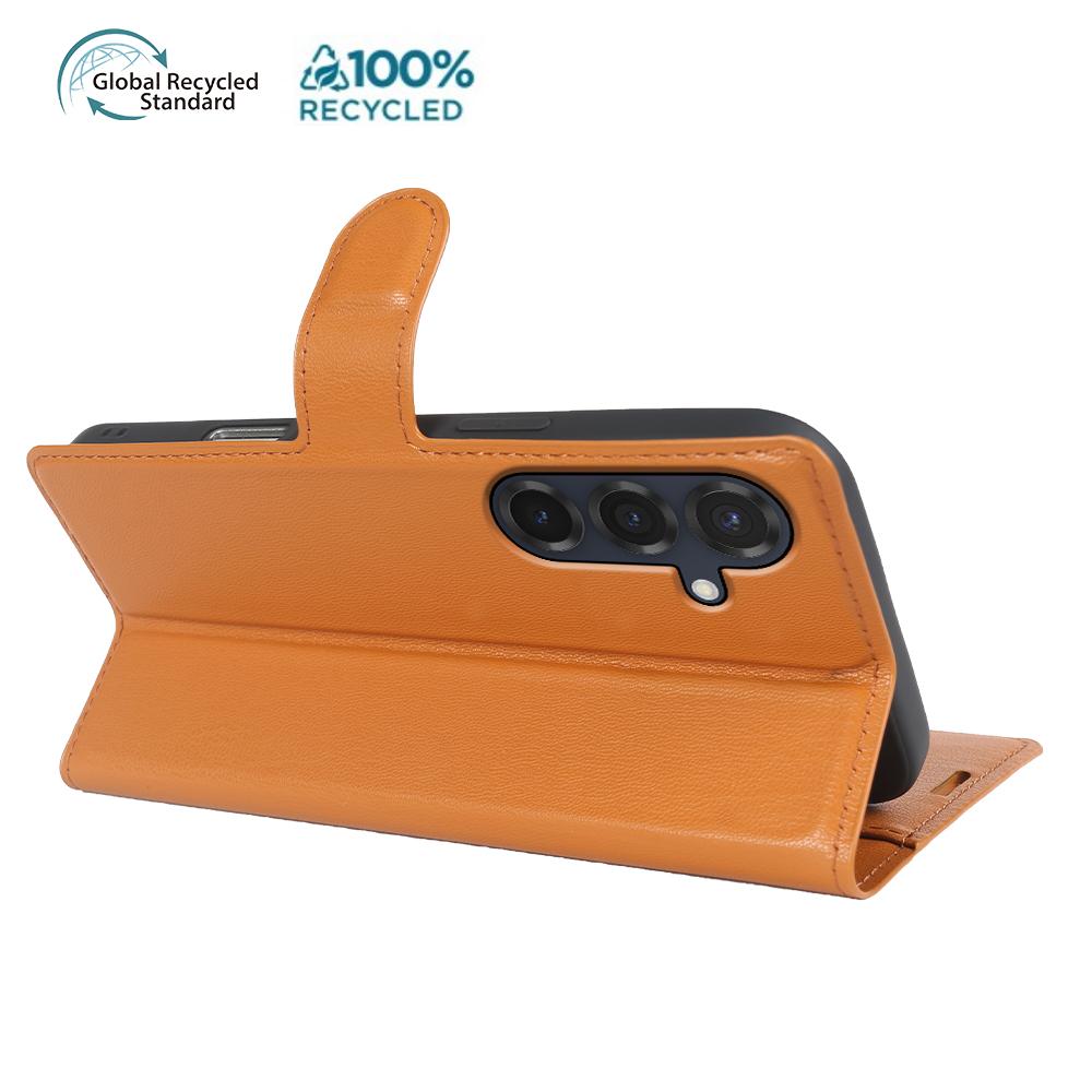 Для Samsung Galaxy S25 Чехол-подставка из биоматериала RPET RPVB Тонкий чехол для телефона с кошельком