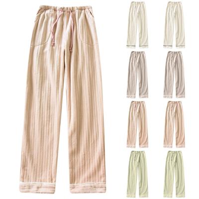 Женские модные флисовые утепленные длинные пижамные брюки