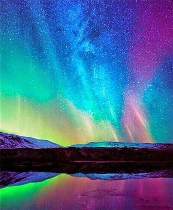 RUOPOTY Frame Picture Diy Painting By Numbers For Adults Green Aurora Landscape Canvas By Numbers For Home Decors Artwork