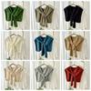 Cape Knitted Shawl Sunscreen Wool Scarves All-match Solid Color Scarf  Outdoor