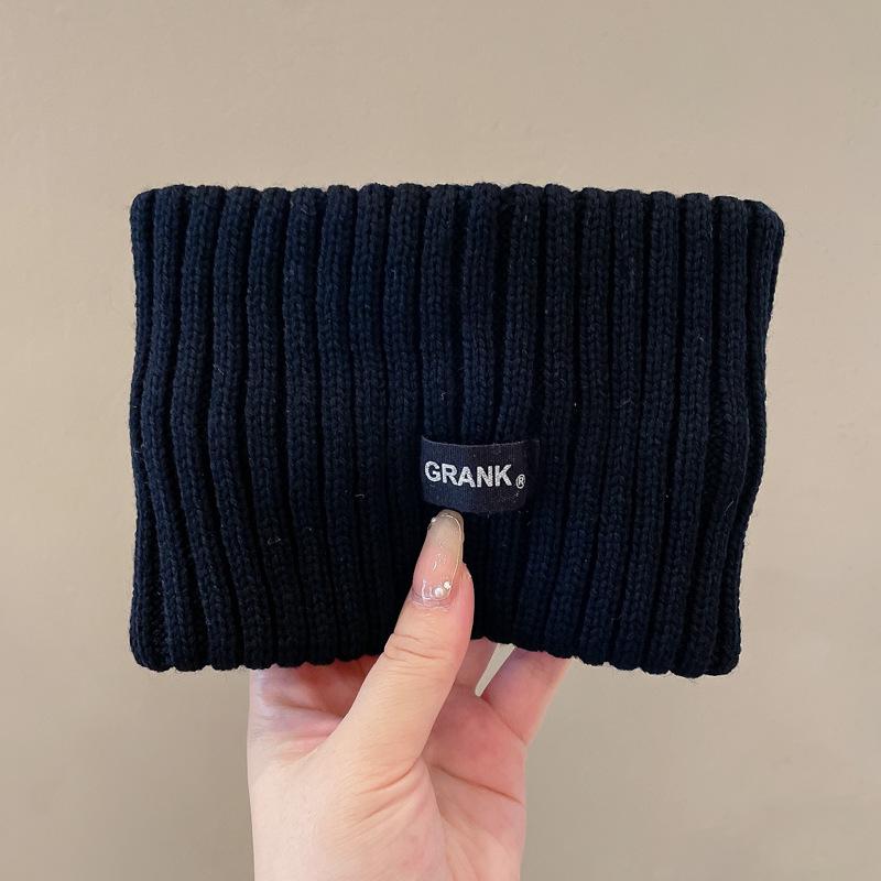 "Korean Influencer Wool Knit Headband: Women's Wide-Edge, All-Season Sports Scarf"