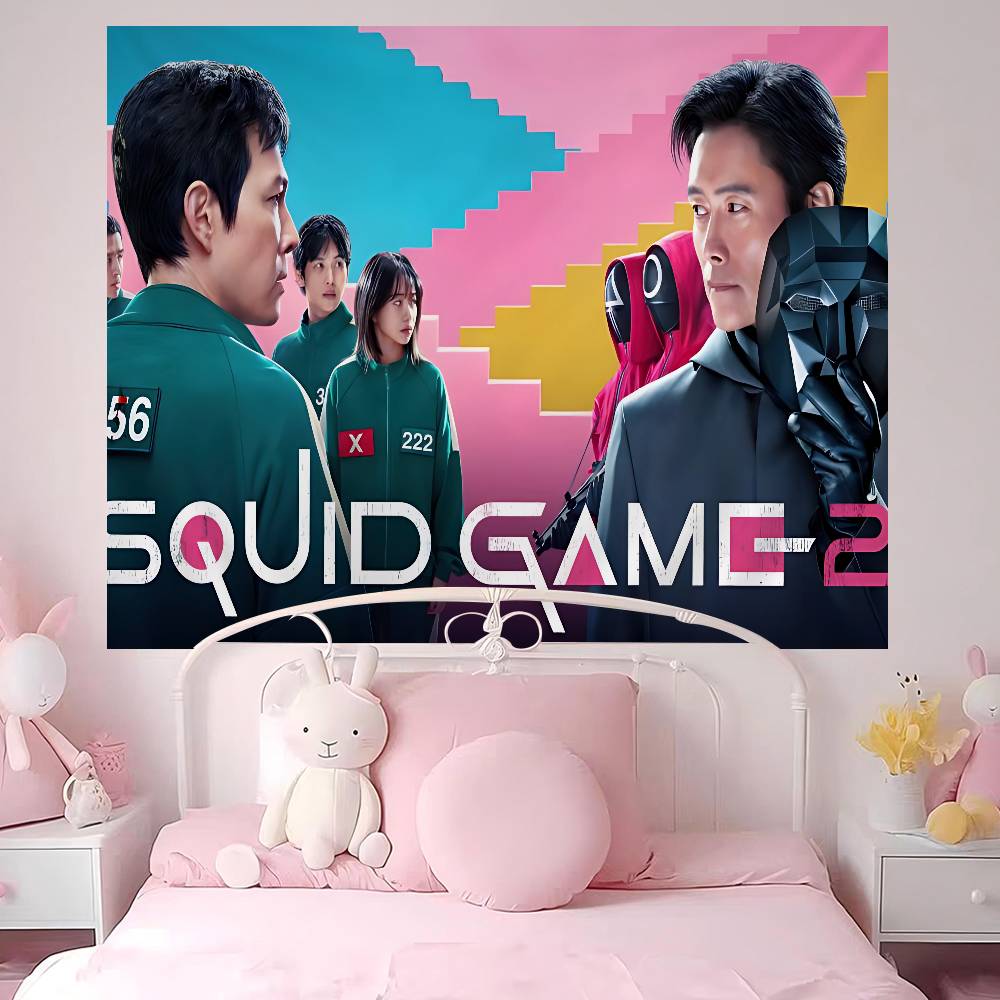 TV Game SSquids Anime Tapestry Art Science Fiction Room Home Decor Wall Art Decor