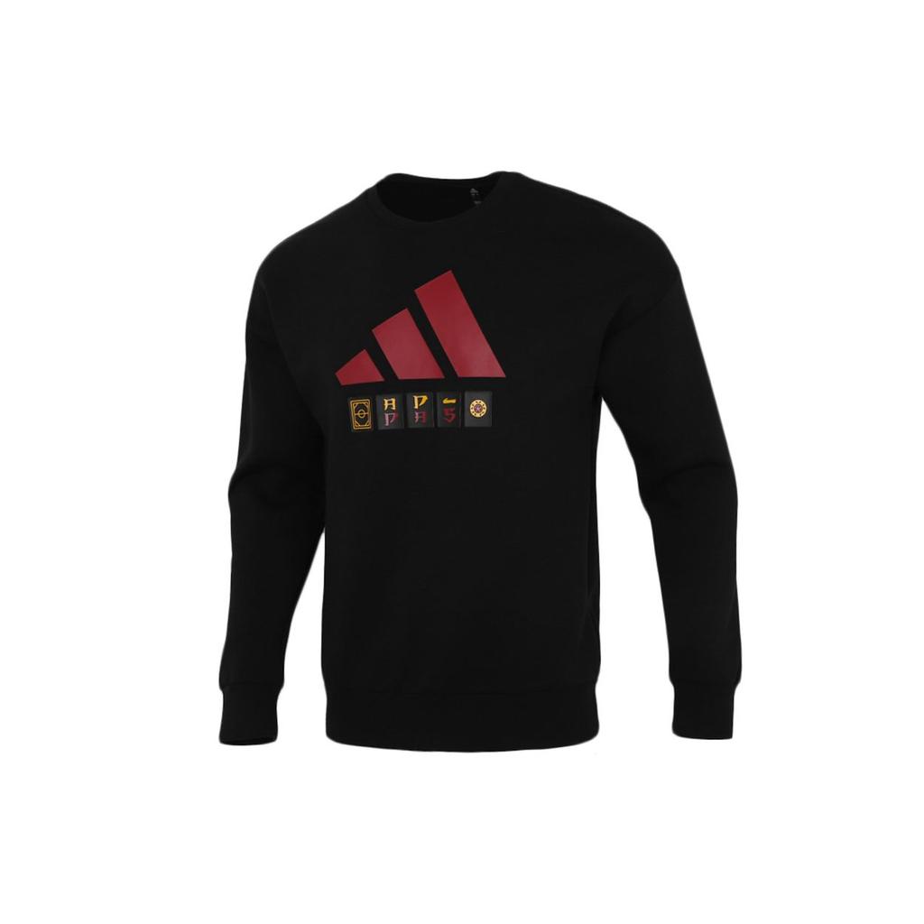 Adidas Большой логотип Спортивный повседневный свободный пуловер свитшот мужские топы черный H39214