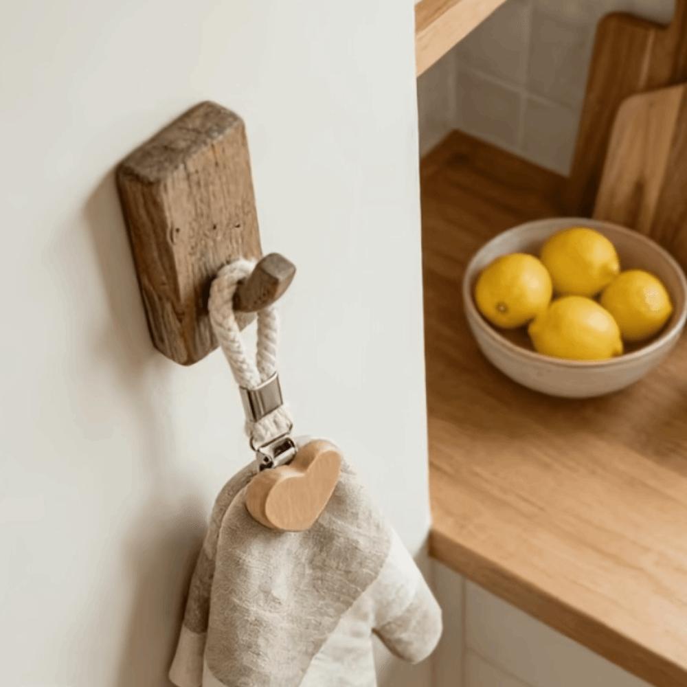 4PCS Heart Shape Towel Clamp Metal Clamp Hand Towel Hook Clothes Hanger  Closet