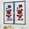 Красная роза бабочка наклейки на стекло для гостиной спальни и балкона
