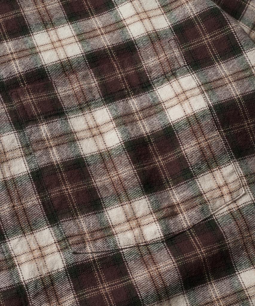 ESFAI One Pocket Plaid Shirt (Brown)