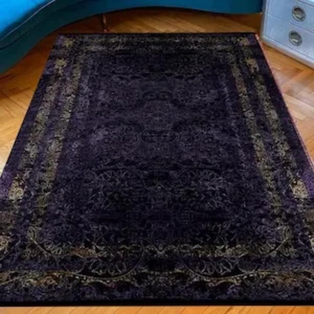 Purple, Oriental  Vintage Rug