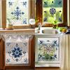Retro-patterned Balcony Balcony Glass Window Home Beautification and Decoration Colored Electrostatic Window Stickers
