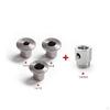 4 Pieces Drill Guide Sleeve Knurled Reducing Machined Metal Bushing Kit for