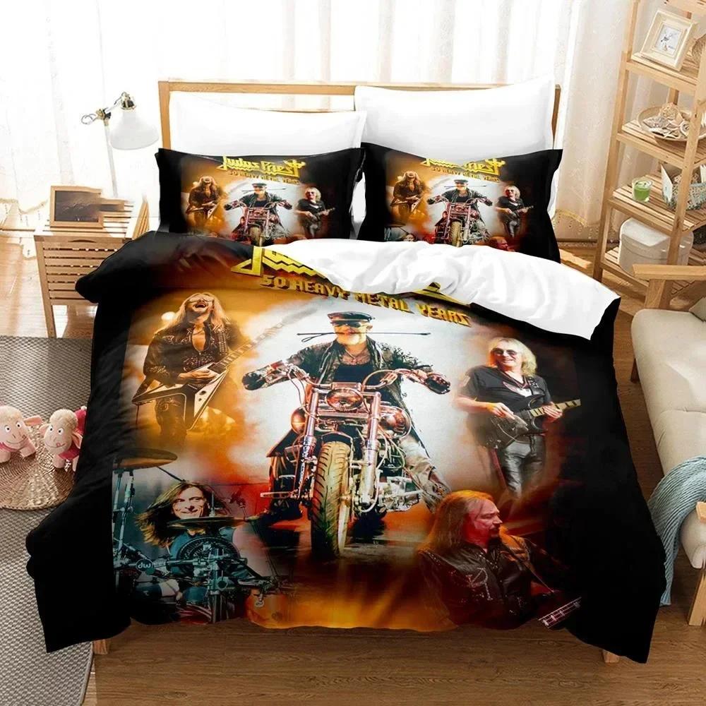 Comforter New 3D Print Judas Priest Bedding Set 3D Printed Suitable For Bedroom Kids Home Textile