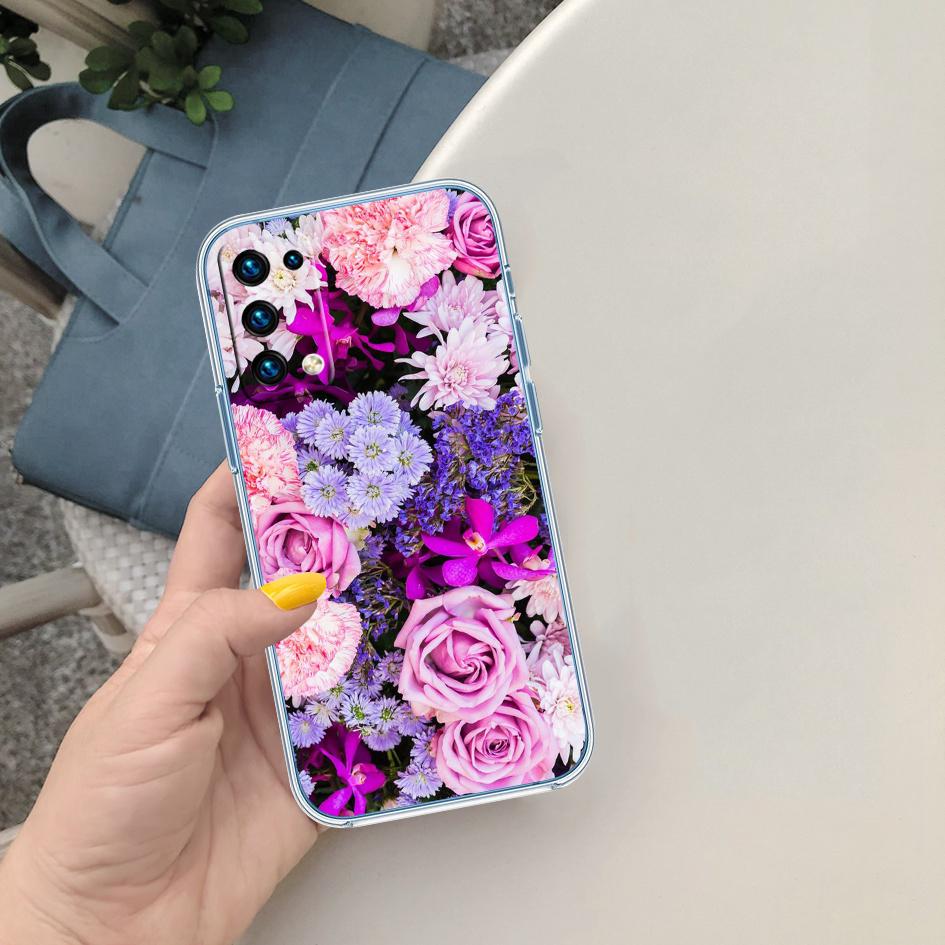 FM8 Beautiful Roses Flower Soft Shell Transparent Phone Case for Motorola Moto G7 G8 G9 G84 G85 G73 G24 G15 Z2 Play Power Plus