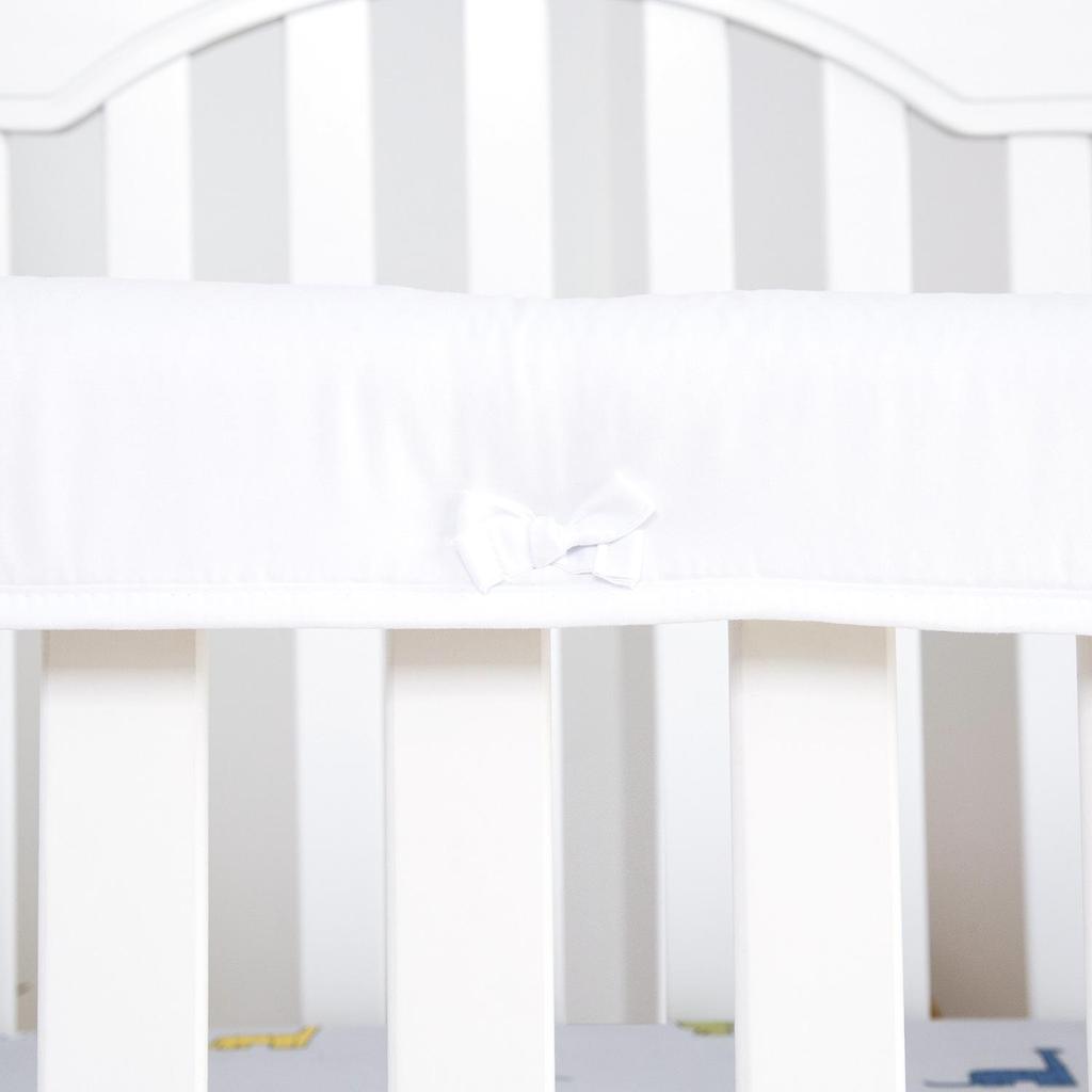 Минималистский белый бампер для детской кроватки - защитное ограждение для предотвращения столкновений в европейском и американском стиле
