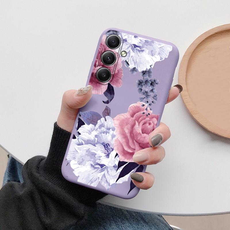 Мягкий силиконовый чехол Butterfly Purple для Xiaomi Redmi Note 13 Pro 13C 14 Samsung A35 A55 M35 Huawei Honor 200 iPhone Camera Защитный противоударный чехол