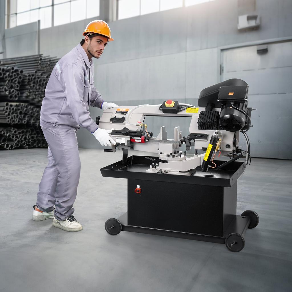 VEVOR Metal Horizontal Band Saw, 178 x 209 mm(7 x 8.25 in) Rectangular Cutting Capacity, 220V Metal Vertical Cutting Bandsaw with 1.1 kW Motor