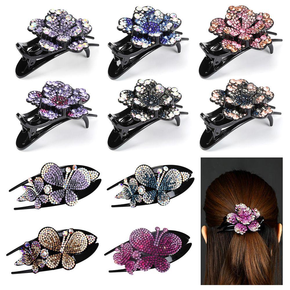 Аксессуары Заколки для волос в форме ласточкиного хвоста и бабочки Инструменты для укладки Заколка-шпилька со стразами