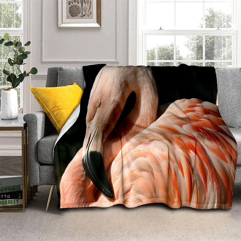 HD розовое одеяло с изображением тропического леса, птицы, фламинго, мягкое одеяло для дома, спальни, кровати, дивана, дорожного чехла для пикника, детское одеяло