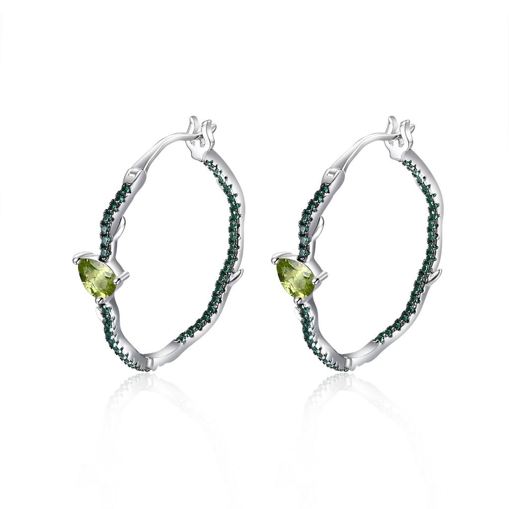 Дизайнерские серьги премиум-класса Thorn Buds из стерлингового серебра S925, инкрустированные натуральным красочным аметистом.