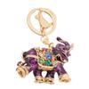 Брелок Изысканный Подвеска в виде слона, украшенного стразами, на сумку для автомобиля, для девочки, подарок на день рождения(фиолетовый )