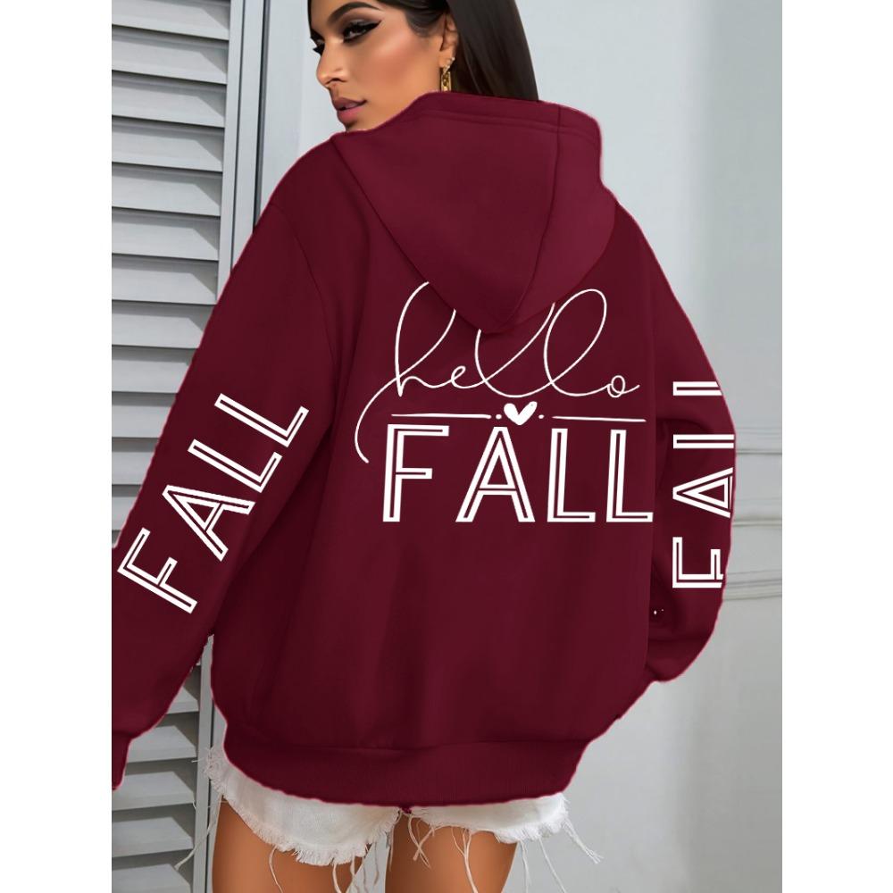 Осенняя любовь арт-дизайн надпись напечатанная женская толстовка хип-хоп одежда осенняя свободная универсальная женская уличная одежда