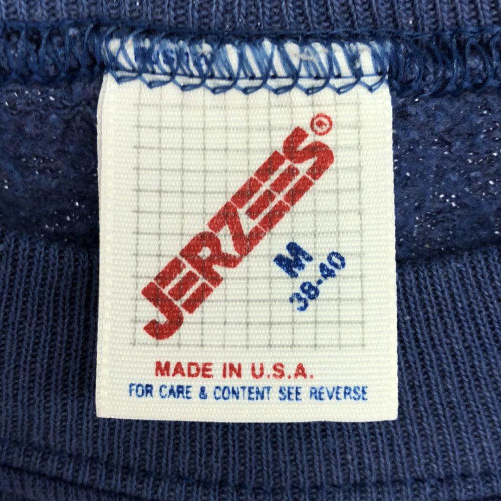 JERZEES 80-е Сделано в США Свитшот с длинным рукавом M синий Старый винтажный мужской Б/У