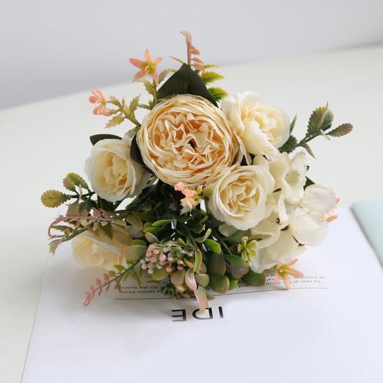 Искусственный цветок, устойчивый к увяданию, винтажный, легкий, яркий, реалистичный, искусственный цветок пиона для офиса