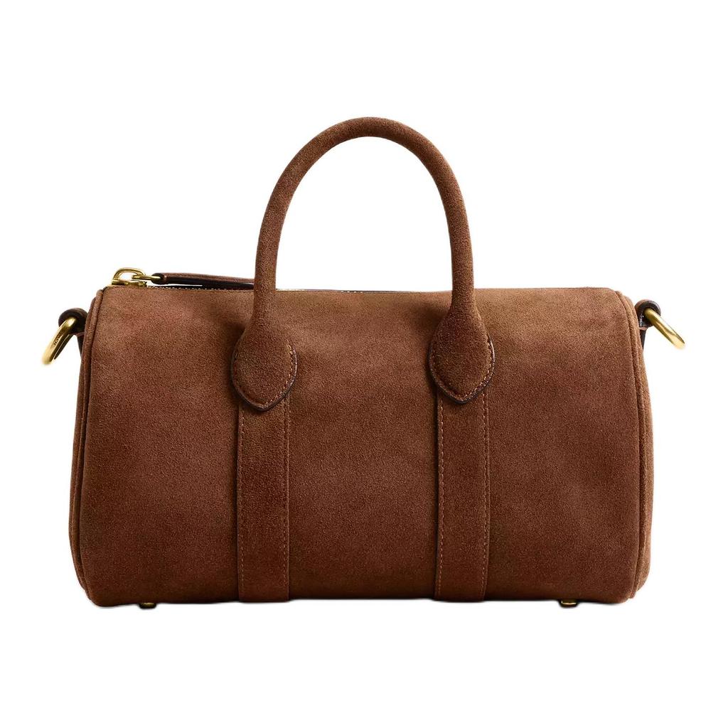 Coach Compass 25 Логотип бренда Регулируемый съемный плечевой ремень Сумка Замшевая сумка Средняя Женские сумки Коричневый CCX40-WBR