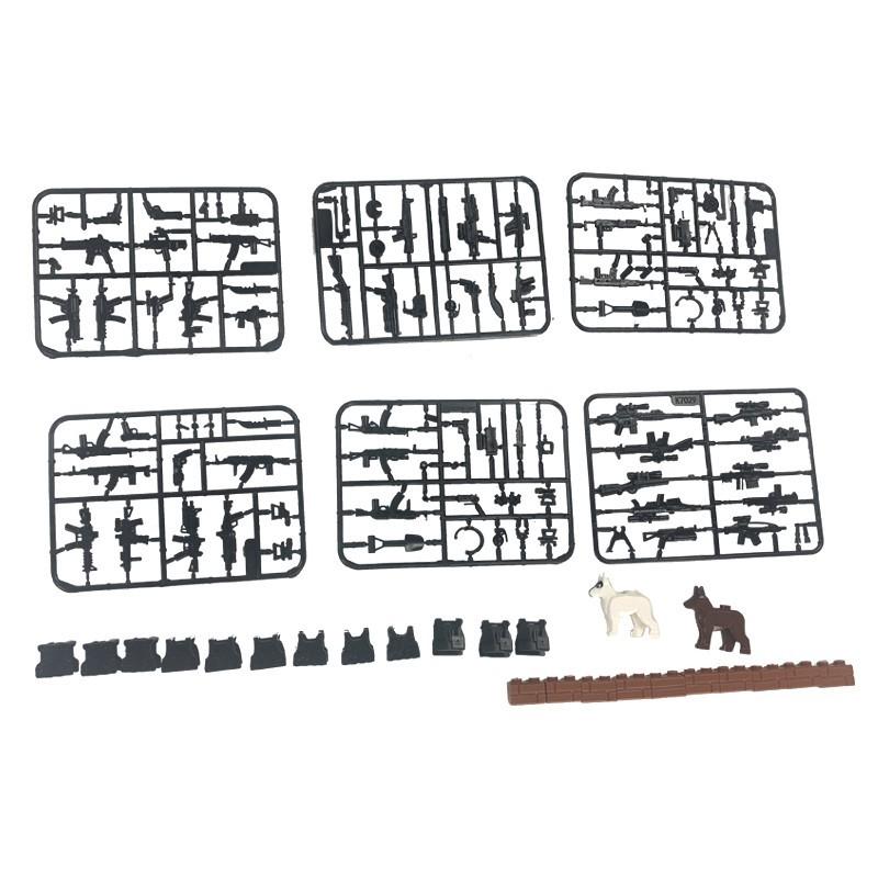 Серия военных костюмов Lego, армейская собака, бронежилет, телескоп, игрушки для детей