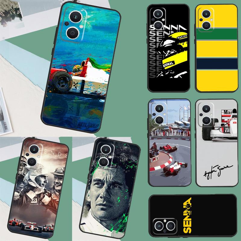 Чехол для телефона OPPO Reno 12F 12 13 11 F 8T 7 8 10 Pro OPPO Find X8 X6 Pro X3 X5 Lite с изображением Айртона Сенны F1