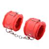 Sexy Adjustable PU Leather Plush Hand cuffs Ankle Cuff Restraints BDSM Bondage Sex Toy Sex Bondage Exotic Accessories for women