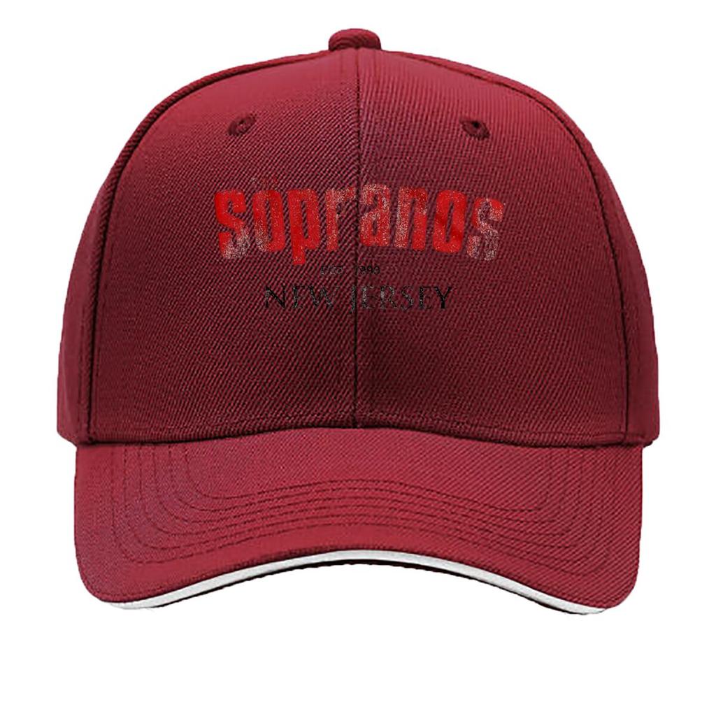 The Sopranos Grungy Red Texture New Jersey Typography Graphic Sandwich Baseball Cap For WoUnisexs Unisex FeUnisex Beach Dad Hat