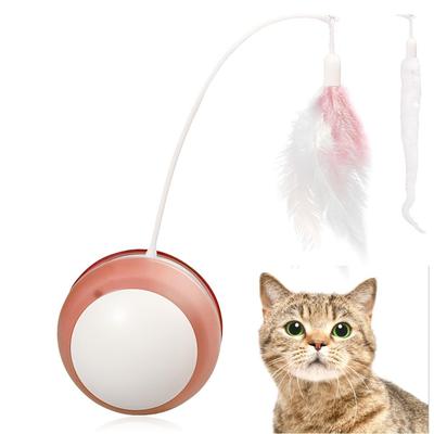 FOily TOily игрушка для кошек, кошачий мяч, электрическая игрушка для кошек, автоматическая одиночная игрушка для кошек, крылья, перезаряжаемая через USB, простая эксплуатация, подарок (розовый)