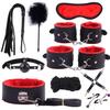 10 Pcs SM Game Kit Suit Adult Handcuffs Ball Whip Kit Bondage Set Couple SM Sex Toys