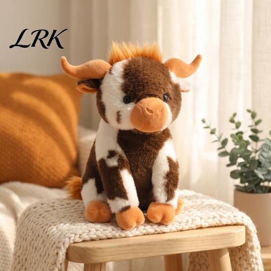 Плюшевая игрушка Компаньон для комфорта, Шотландская корова, Мягкая плюшевая кукла шотландского скота, Милый подарок для фермы для взрослых, детей, мальчиков, девочек, Реквизит для фотосъемки