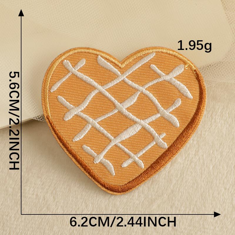 Original Embroidery Label Embroidery Sticker Cartoon Food Biscuit DIY Hand Account Patch Sticker Accessory Cloth Sticker