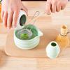 Набор для Матча из 5 предметов Традиционный японский набор для чая Матча Набор венчиков Держатель для венчика из керамики и чаша Комплект для кафе Приготовление напитка Матча Латте