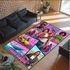 Personalized Crystal Velvet Carpet Custom Name Text,GTA Anti Slip Area Rug For Home Decoration