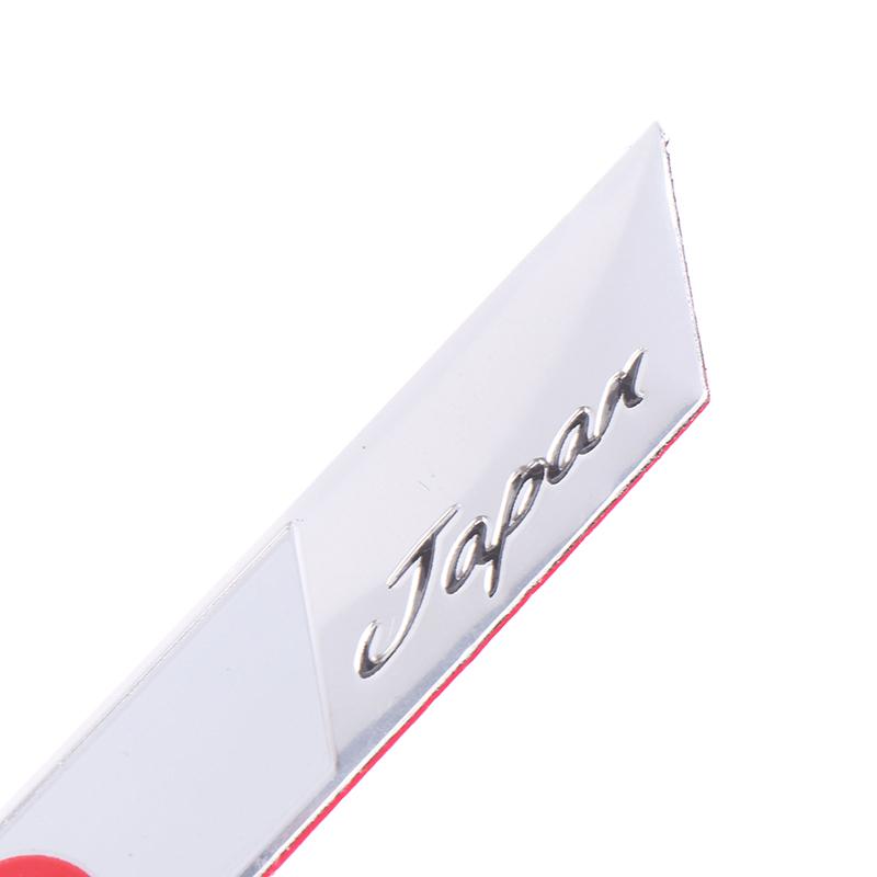 Practical Multiple Type Japanese Flag Car Metal Car Labeling Sticker