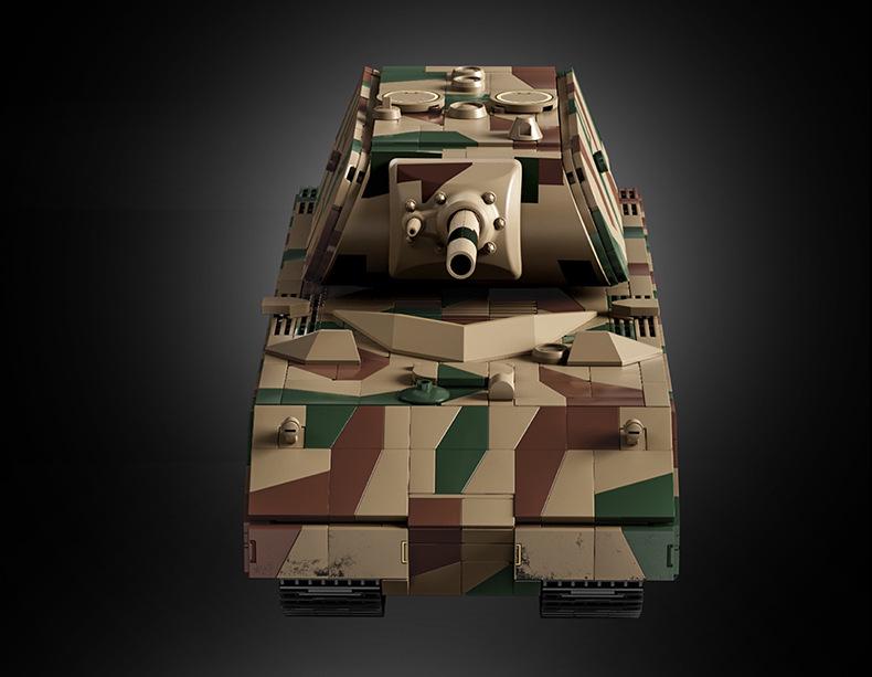 12GO-97025 Camouflage Edition Heavy Tank Building Blocks Model Toy for Boys